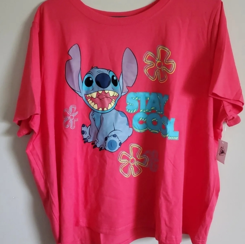 DISNEY PARKS STITCH STAY COOL T-SHIRT SIZE 2X